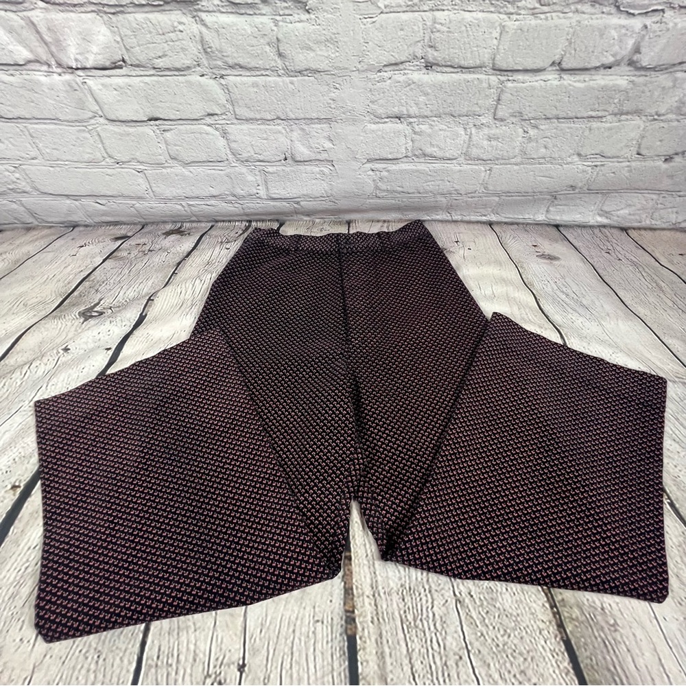 THE GREAT. Black Floral Berry Button Fly Wide Legged Trouser Pants Size 28 (C6)